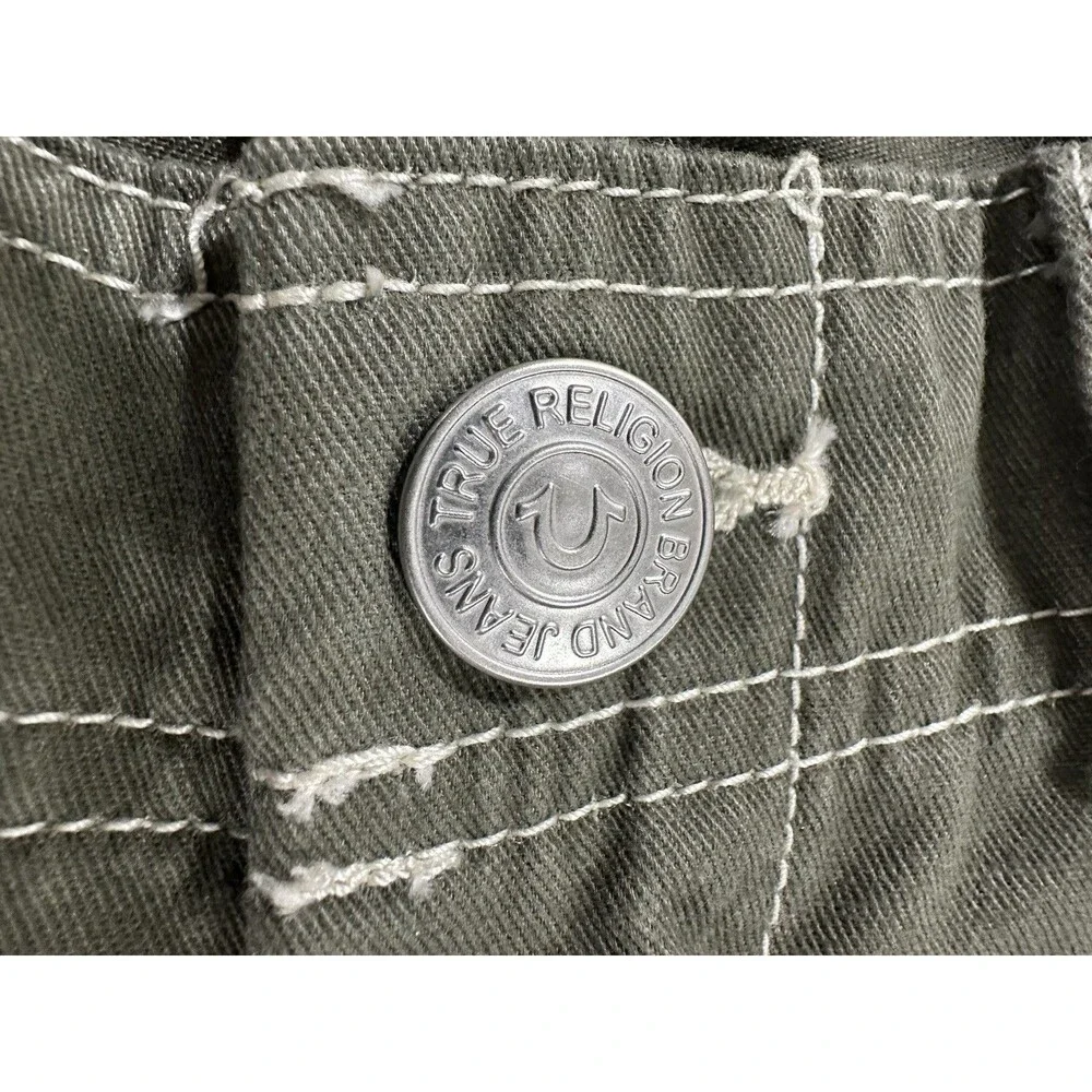 True Religion Men's Baggy Cargo Pants Kalamata Green Style 108335 Size 33